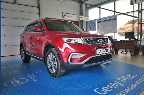 Geely Atlas возглавил рейтинг продаж китайских автомобилей в России