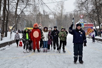 В Новосибирске появился ледовый автогородок